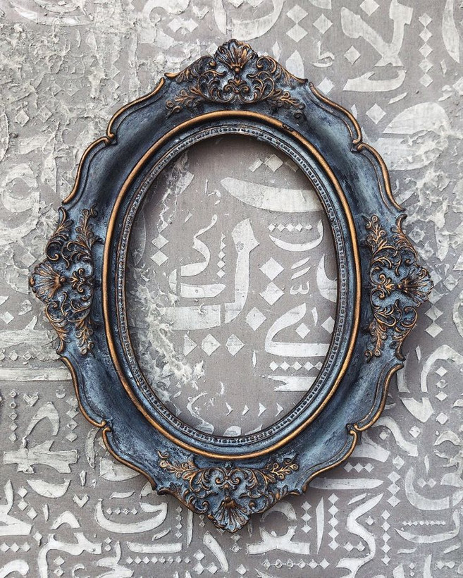 قاب وینتیج مدل Vintage 13 بیضی متوسط سنگ مصنوعی