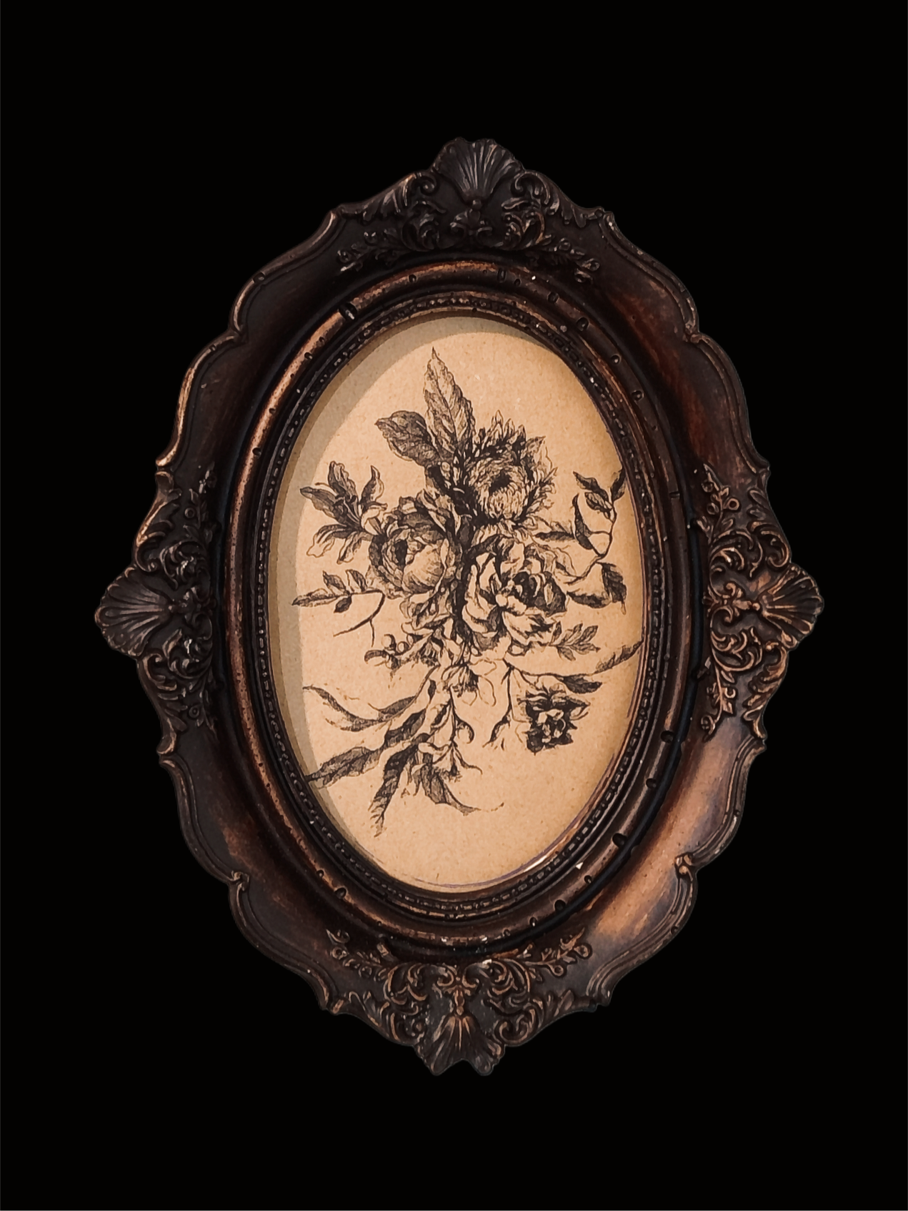 قاب طرح چوب گل Vintage 01
