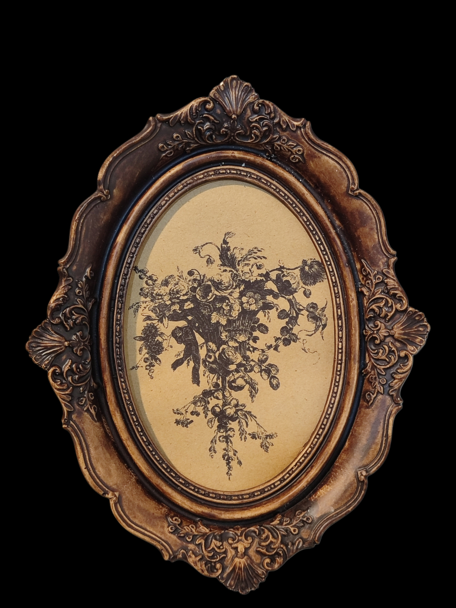 قاب طرح چوب گل Vintage 03