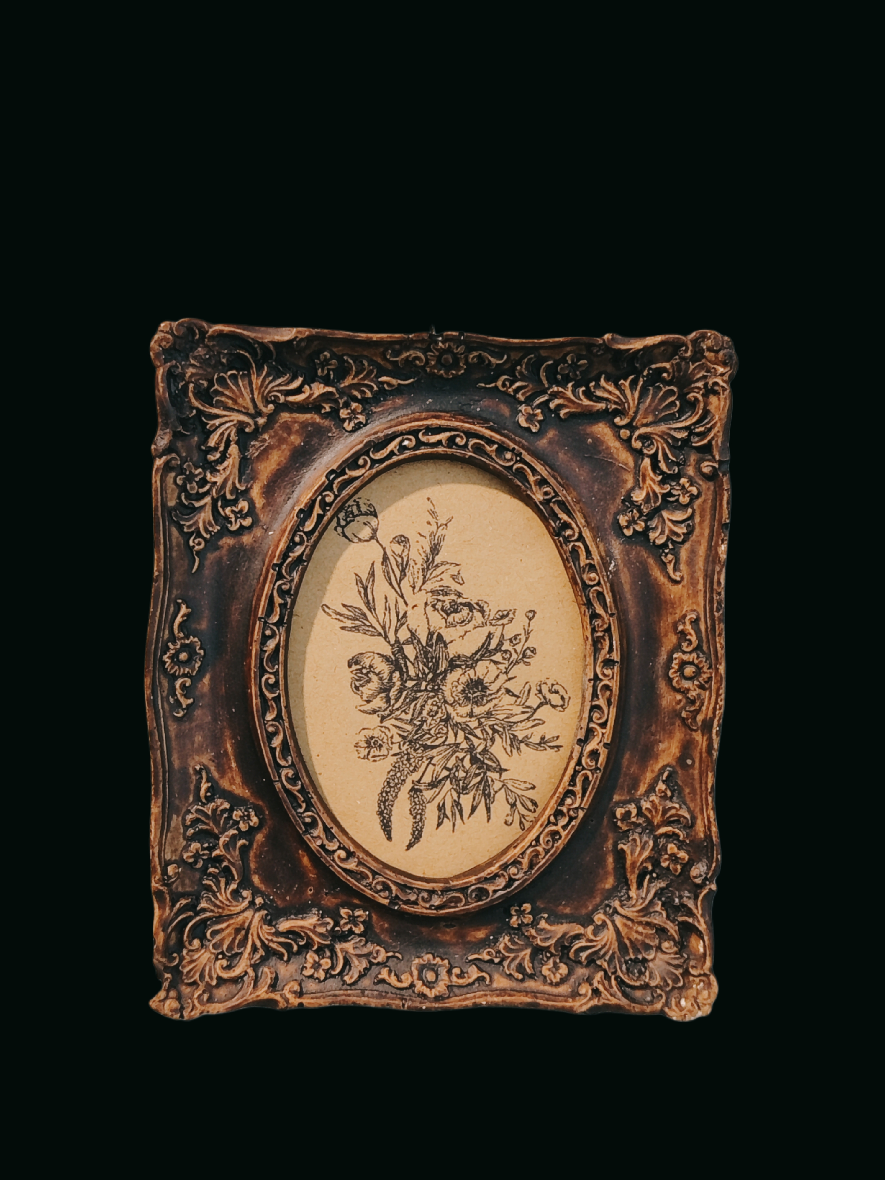 قاب طرح چوب گل Vintage 04