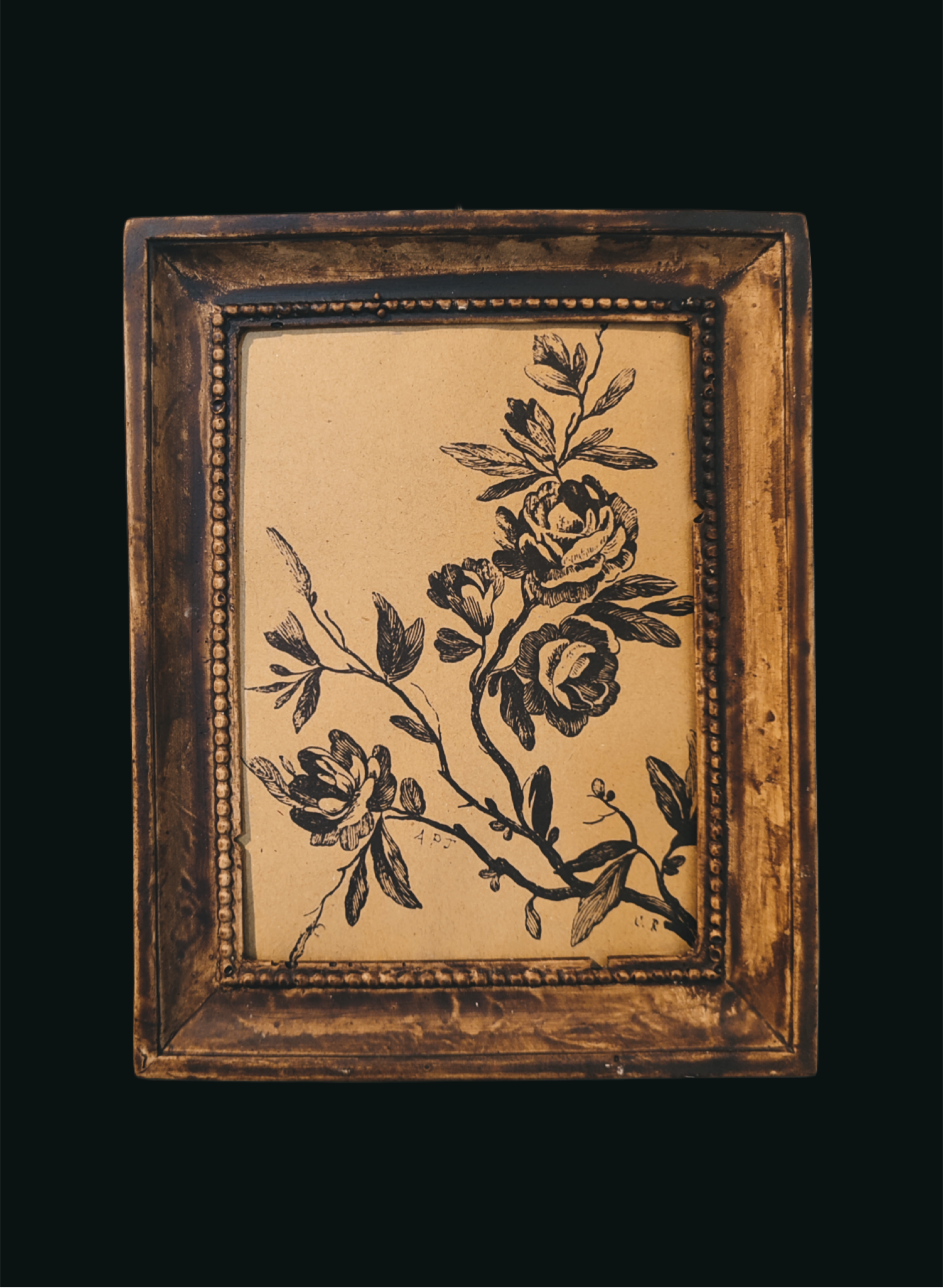 قاب طرح چوب گل Vintage 16